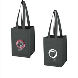 JH3324 Non-Woven 4 Bottle Wine Tote With Custom Imprint